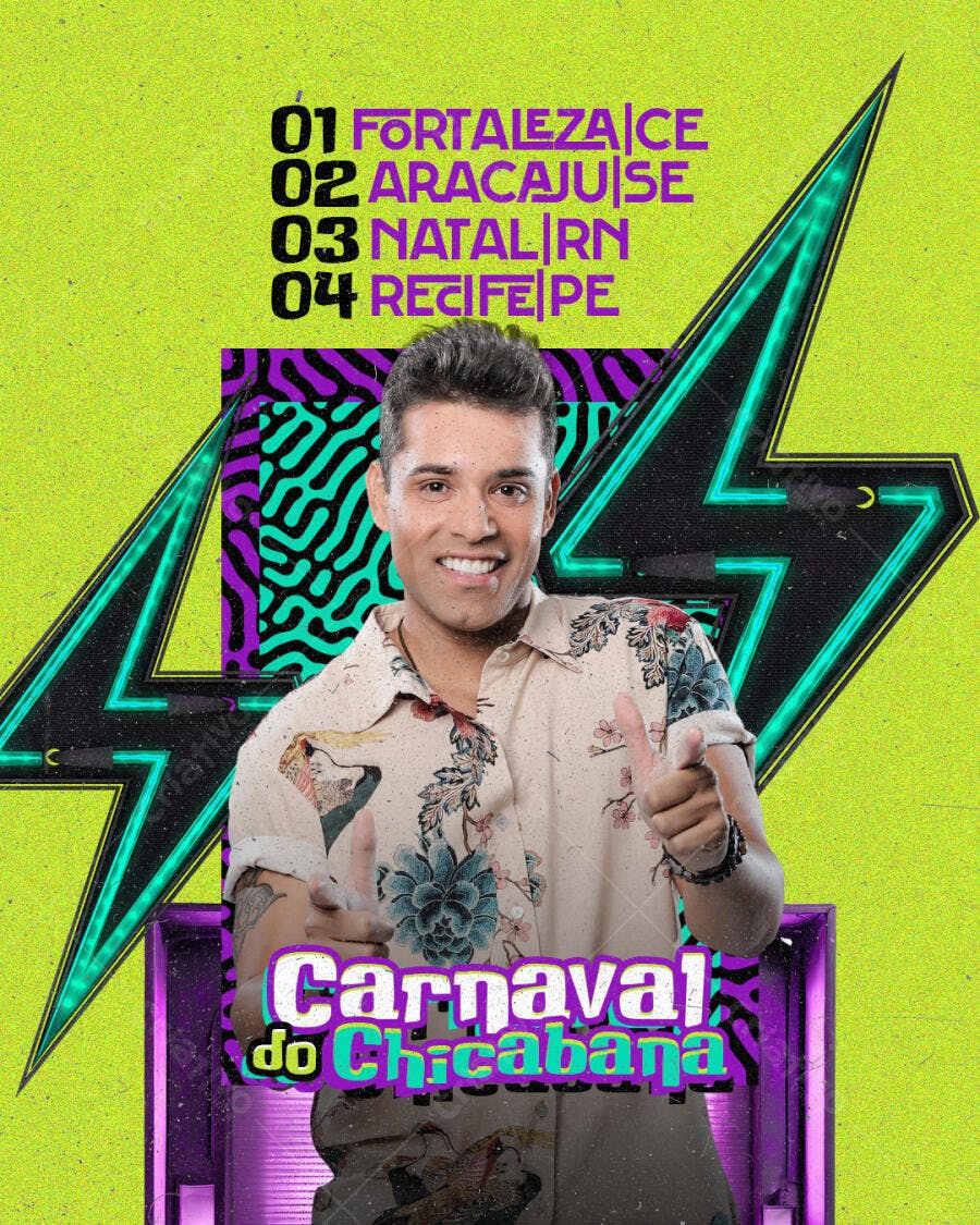 Post Instagram Carnaval Chicabana Fevereiro PSD Editável