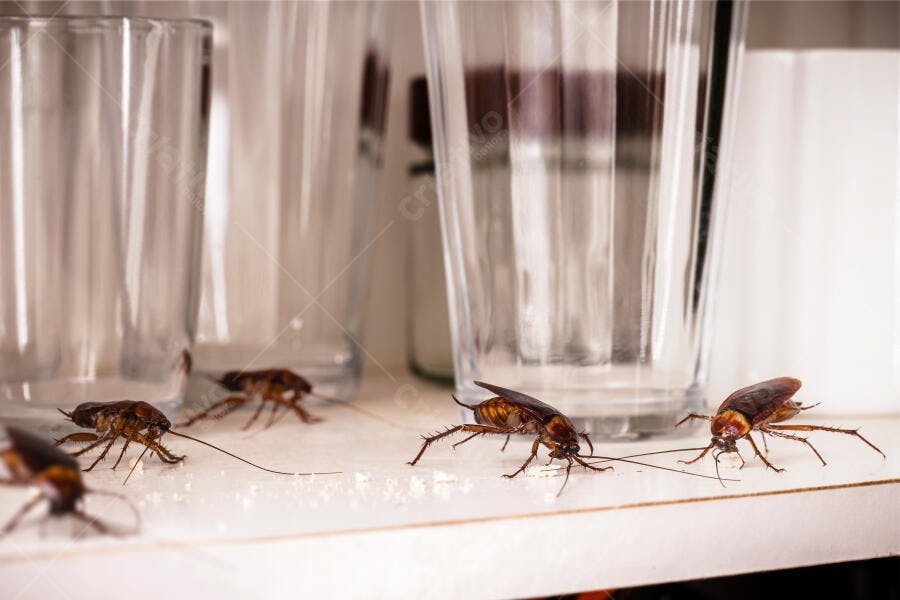 Foto Baratas Infestação Cozinha Suja Higiene