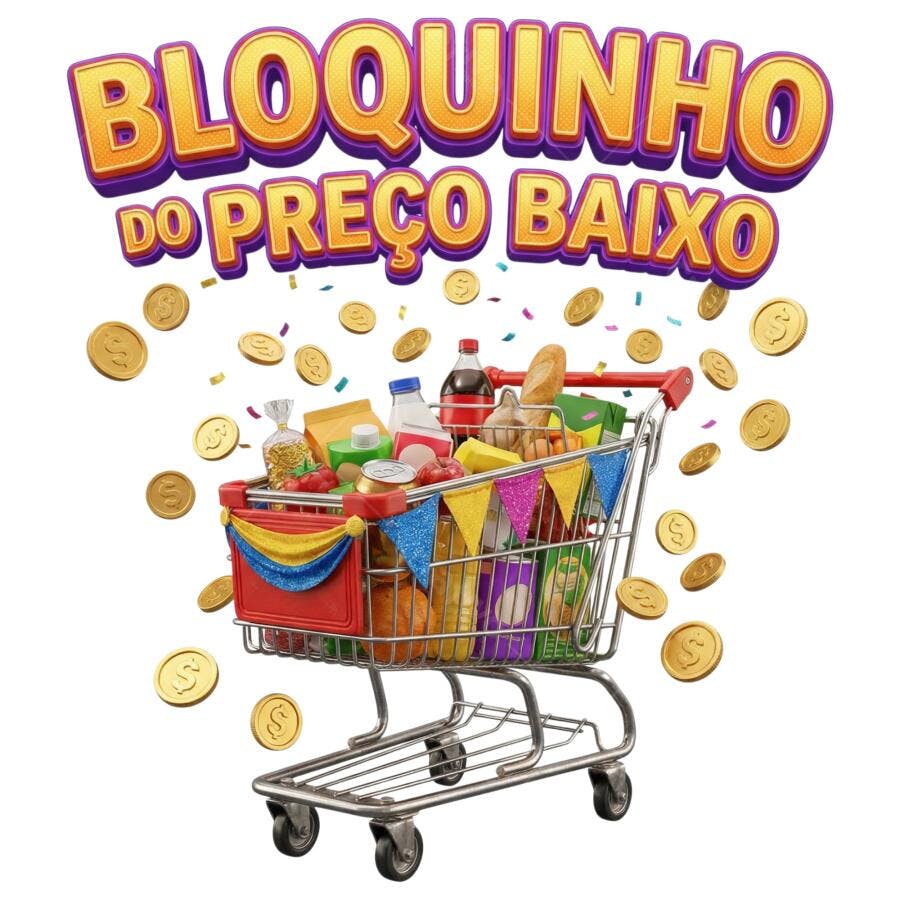 Bloquinho do Preço Baixo Carnaval Oferta Supermercado PNG