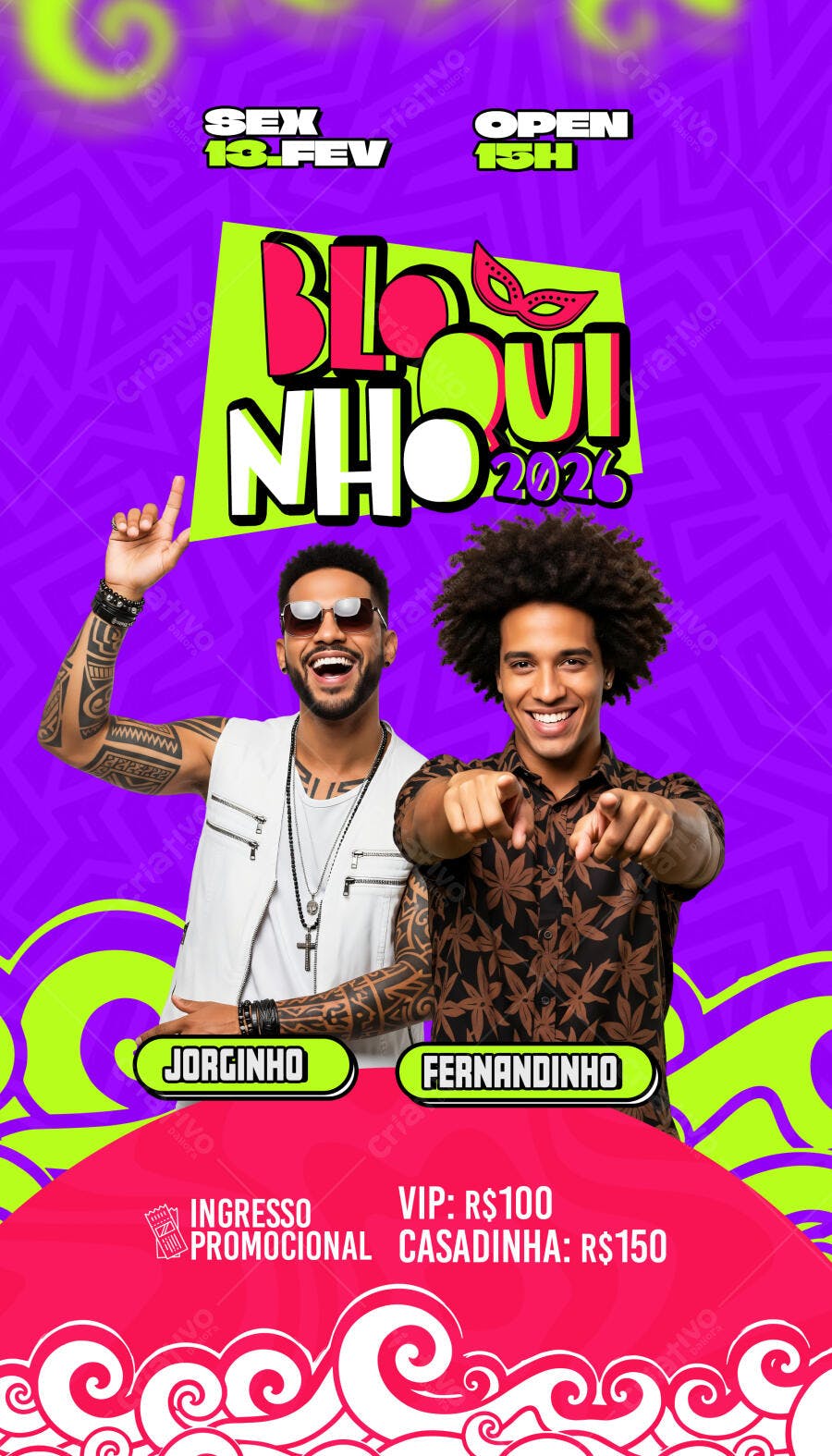 Story Bloco Carnaval Fevereiro 2024 PSD Editável