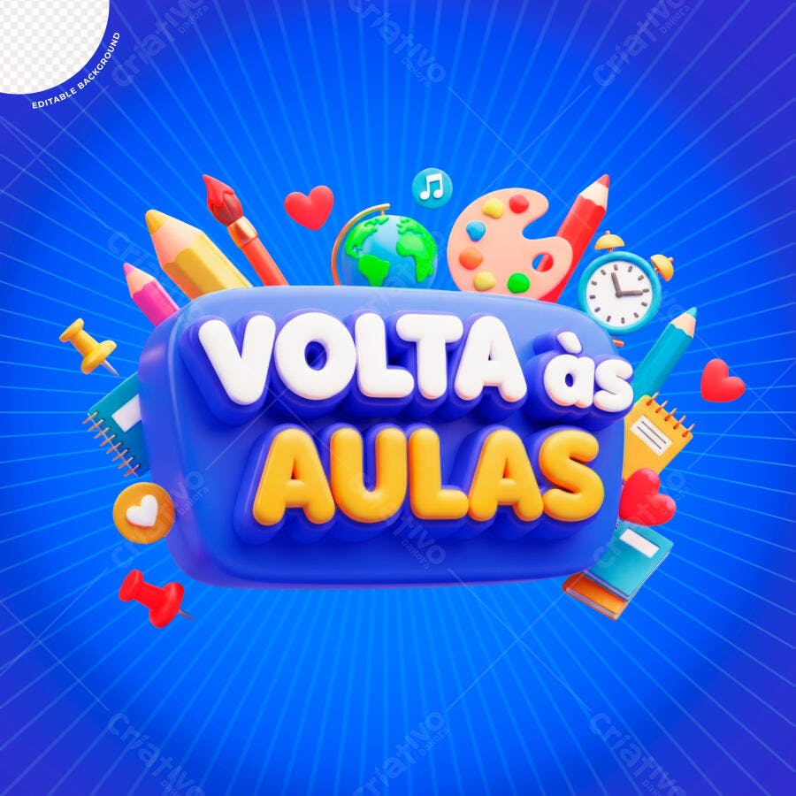 Volta às Aulas Post Instagram PSD Editável
