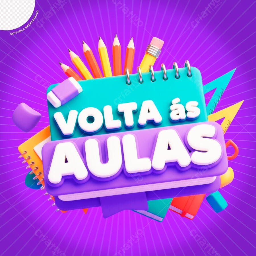 Post Instagram Volta às Aulas Escola PSD Editável