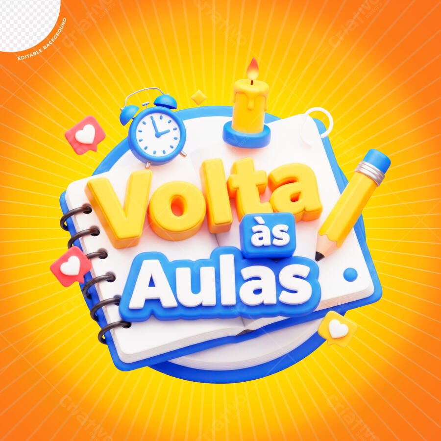 Post Voltas às Aulas Escola Educação PSD Editável
