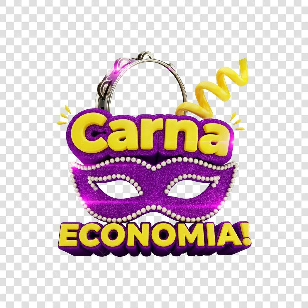 Elemento 3D Carnaval Economia Máscara Pandeiro PNG Fundo Transparente