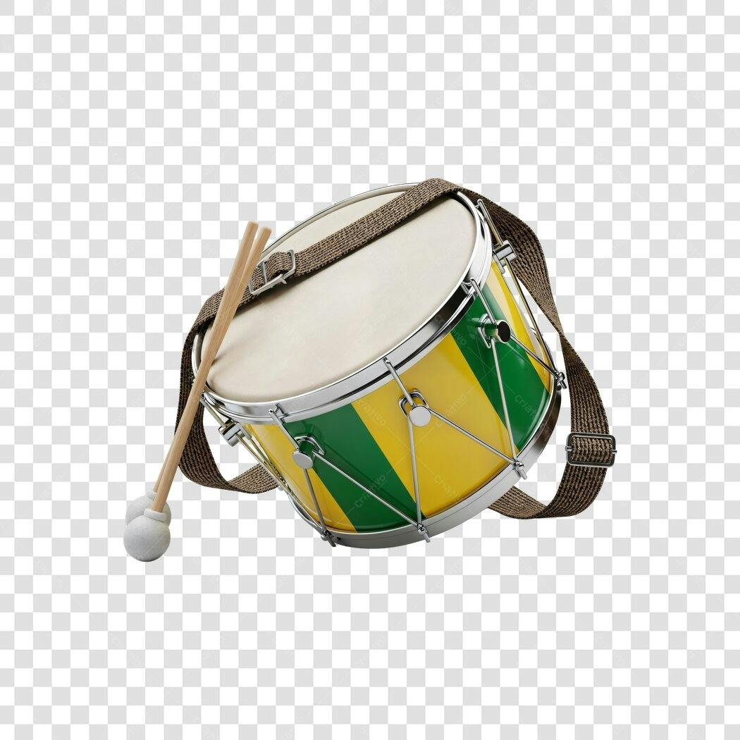 Foto Recortada Tambor Instrumento Musical Brasil PNG Fundo Transparente
