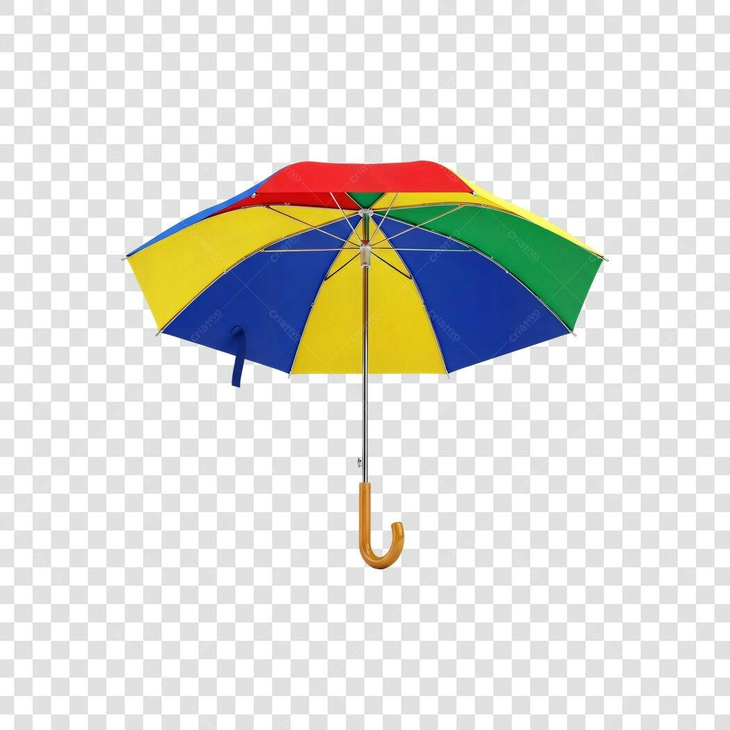 Foto Recortada Guarda-chuva Colorido Verão PNG Fundo Transparente