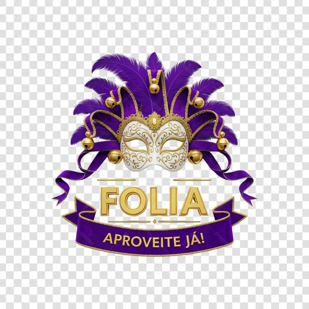 Elemento Decorativo Máscara Carnaval Folia Fevereiro PNG Fundo Transparente