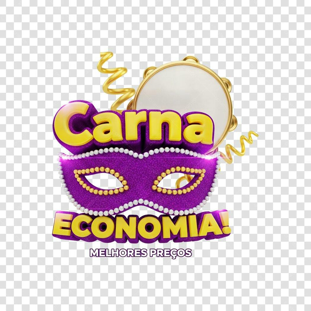 Elemento 3D Carnaval Economia Melhores Preços PNG Fundo Transparente