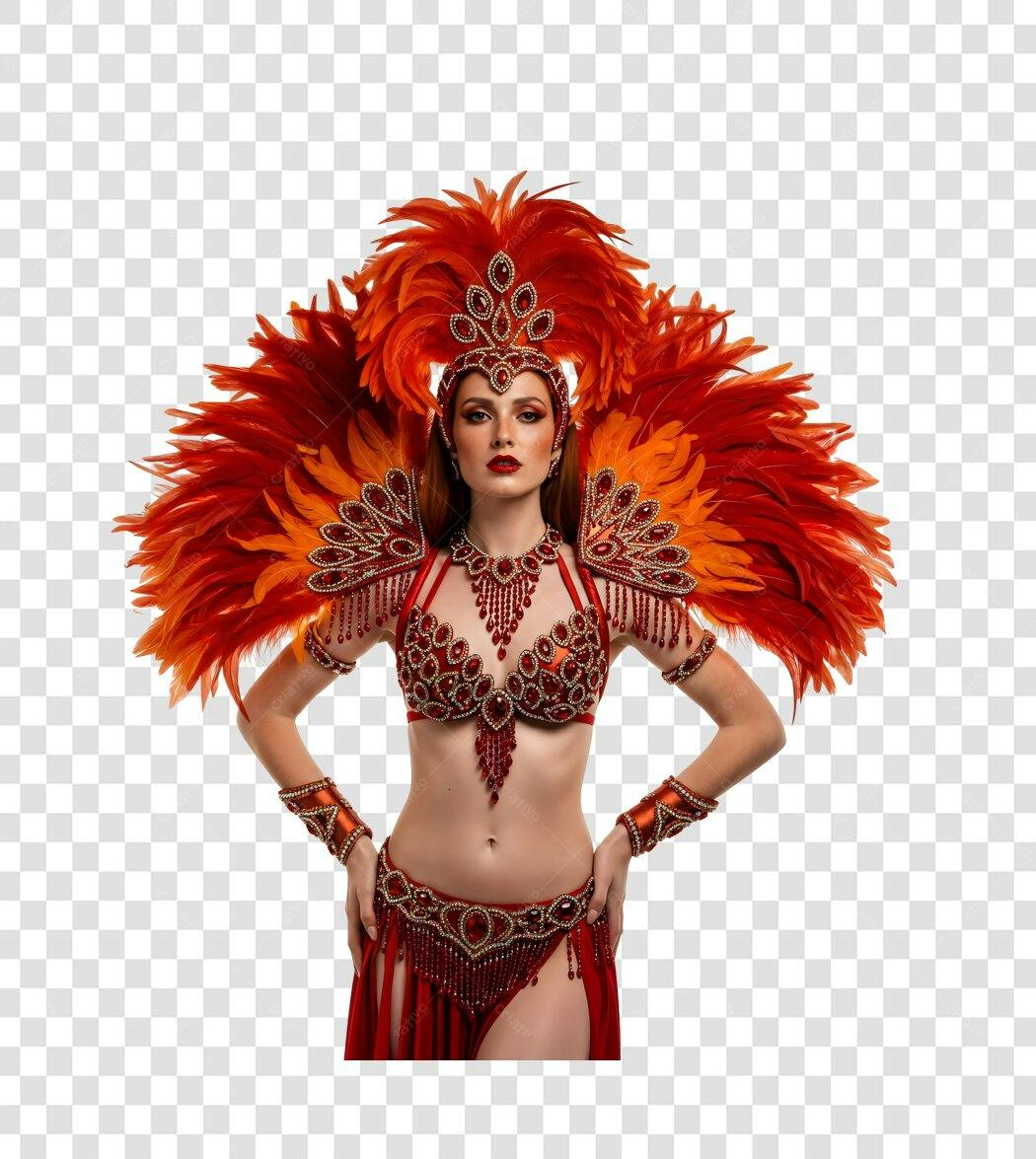 Foto Recortada Mulher Fantasia Carnaval Fevereiro PNG Fundo Transparente