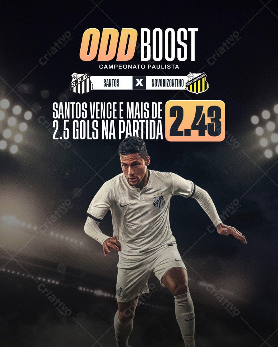 Post Instagram Aposta Esportiva Futebol PSD Editável