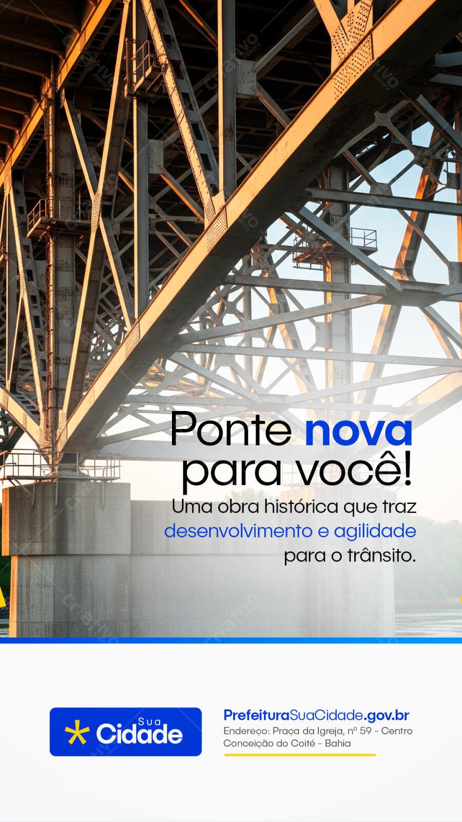 Post Instagram Prefeitura Ponte Nova PSD Editável