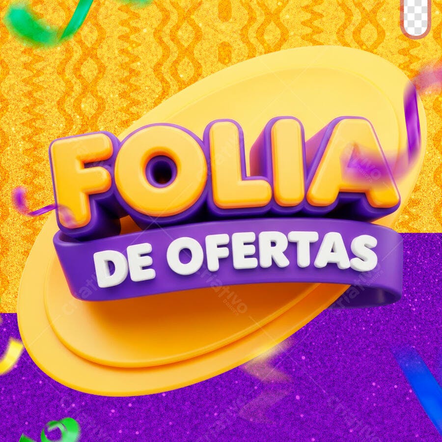 Folia de Ofertas Carnaval Fevereiro PSD Editável