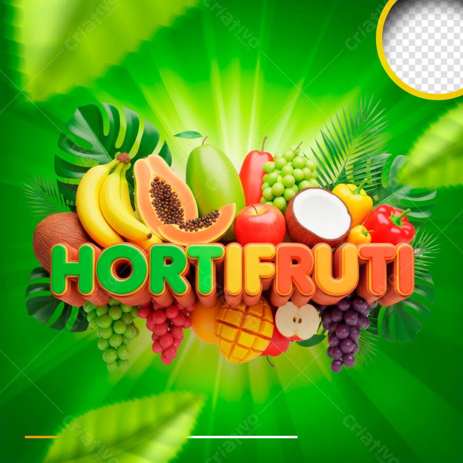 Hortifruti Frutas Legumes Verduras PSD Editável