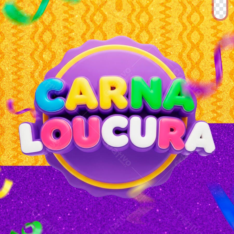 Post Instagram Carnaval Loucura Fevereiro PSD Editável