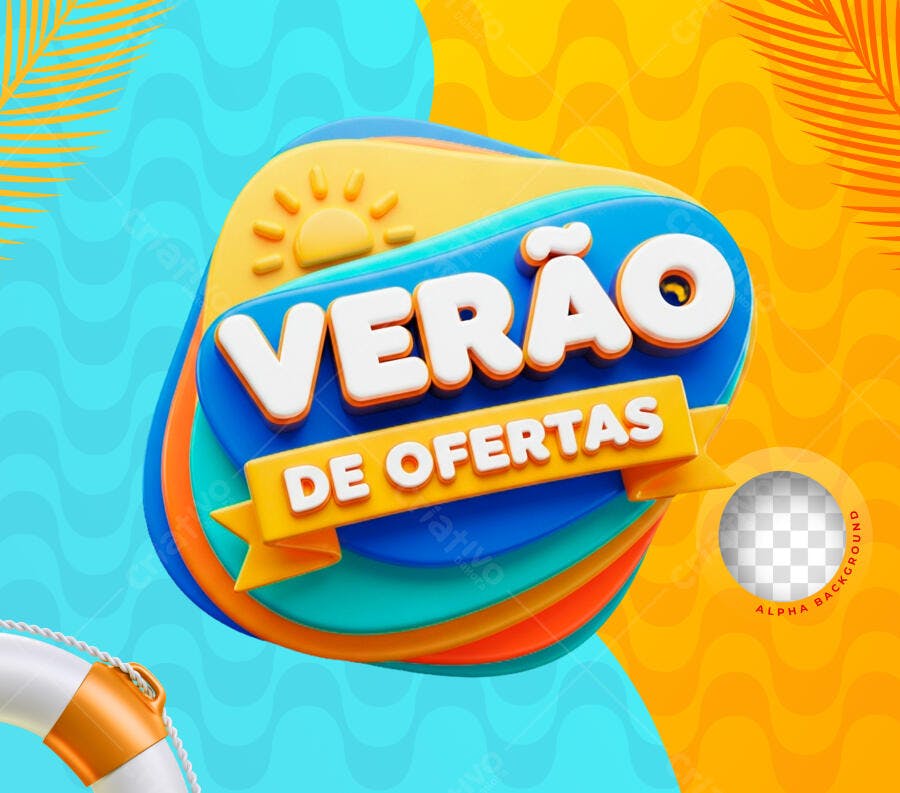 Post Instagram Verão de Ofertas PSD Editável