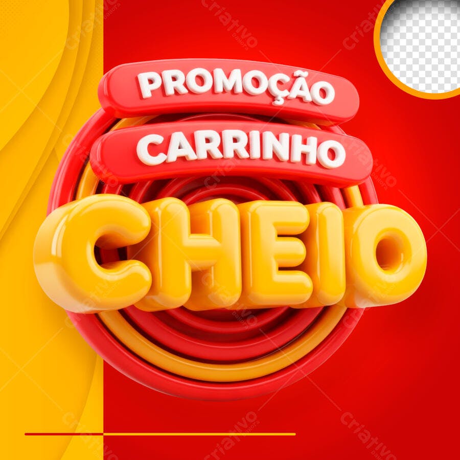 Promoção Carrinho Cheio PSD Editável Marketing Digital