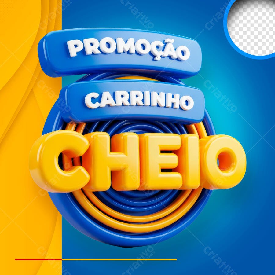 Post Instagram Promoção Carrinho Cheio PSD Editável