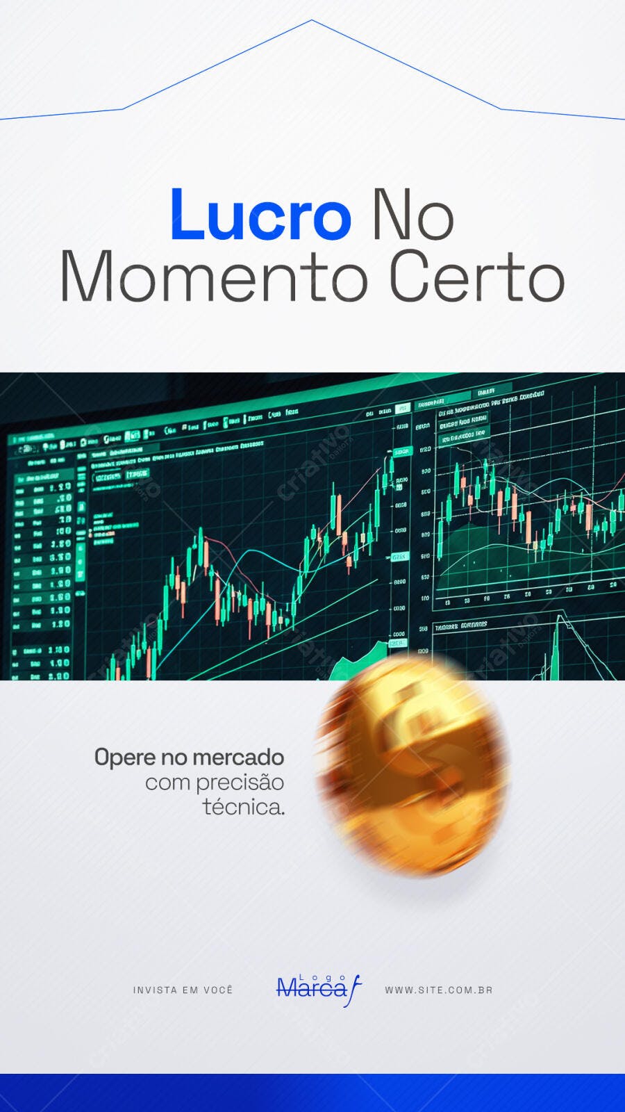 Story Instagram Mercado Financeiro Investimento PSD Editável