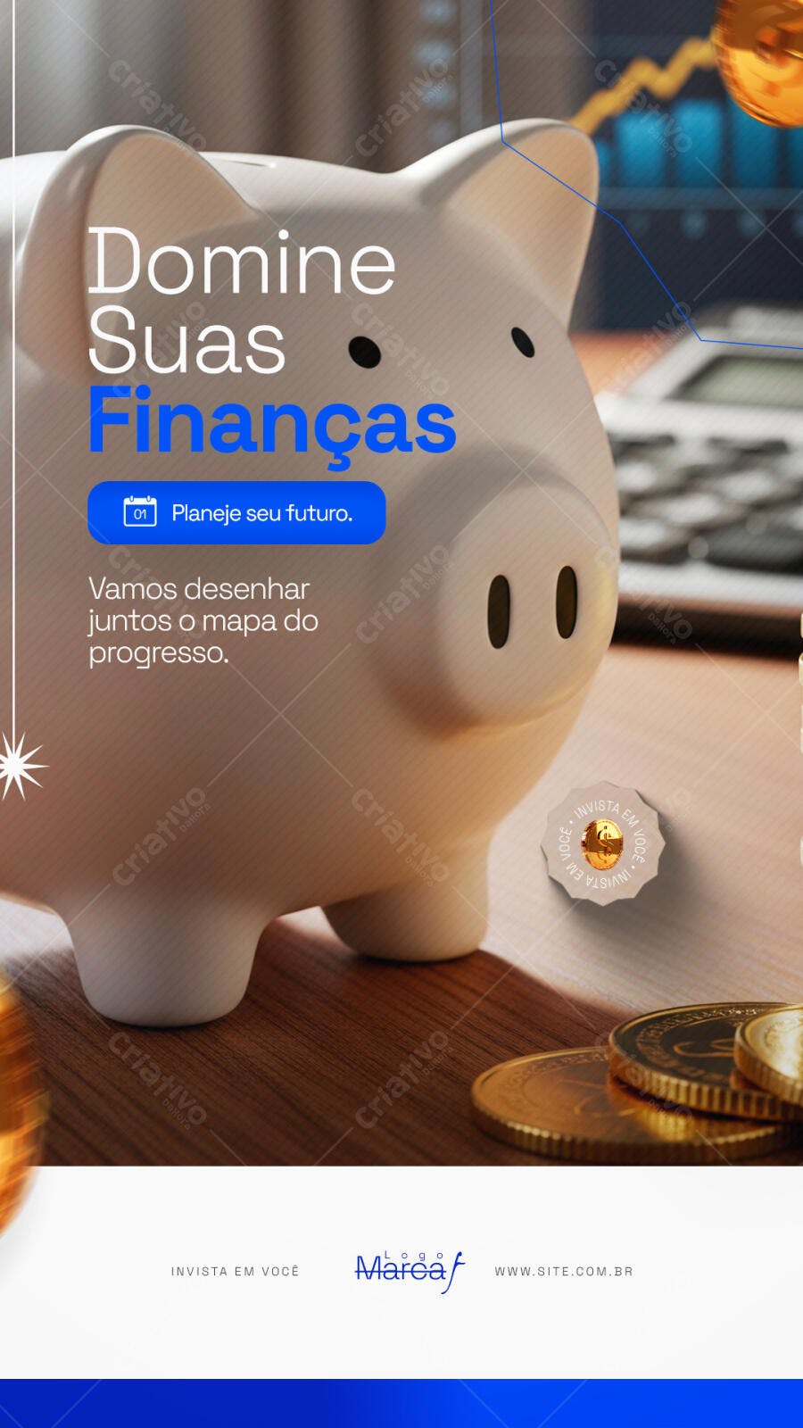 Story Instagram Finanças Investimento PSD Editável