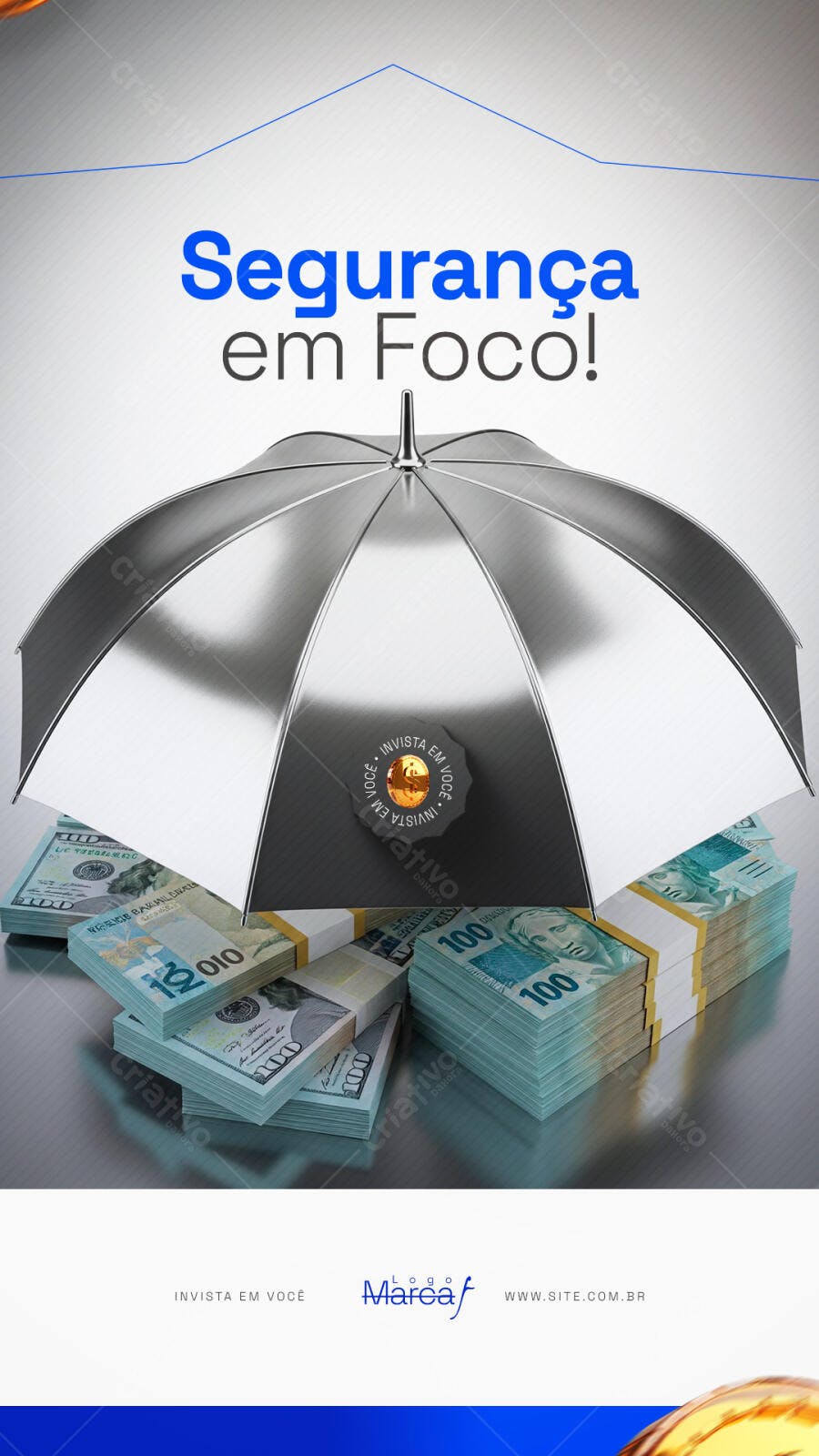 Post Instagram Segurança Financeira Investimentos PSD Editável