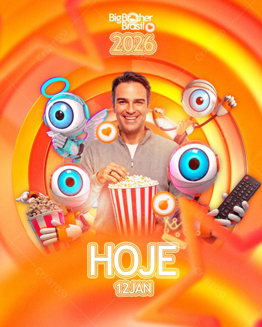 Post Instagram Big Brother Brasil 2026 PSD Editável