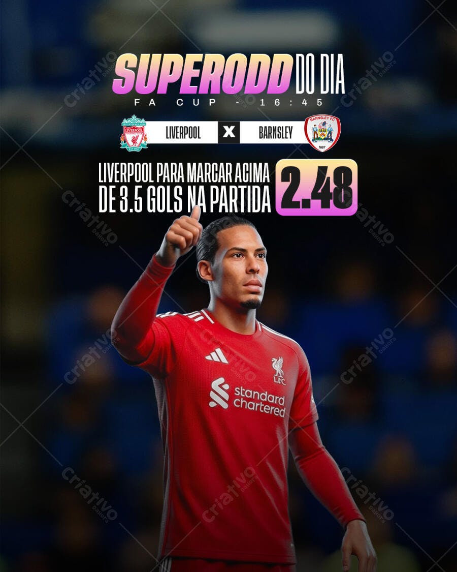 Post Instagram Apostas Esportivas Futebol PSD Editável
