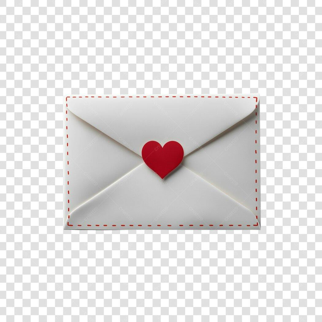 Ilustração Carta Amor Coração Dia dos Namorados Junho PNG Fundo Transparente