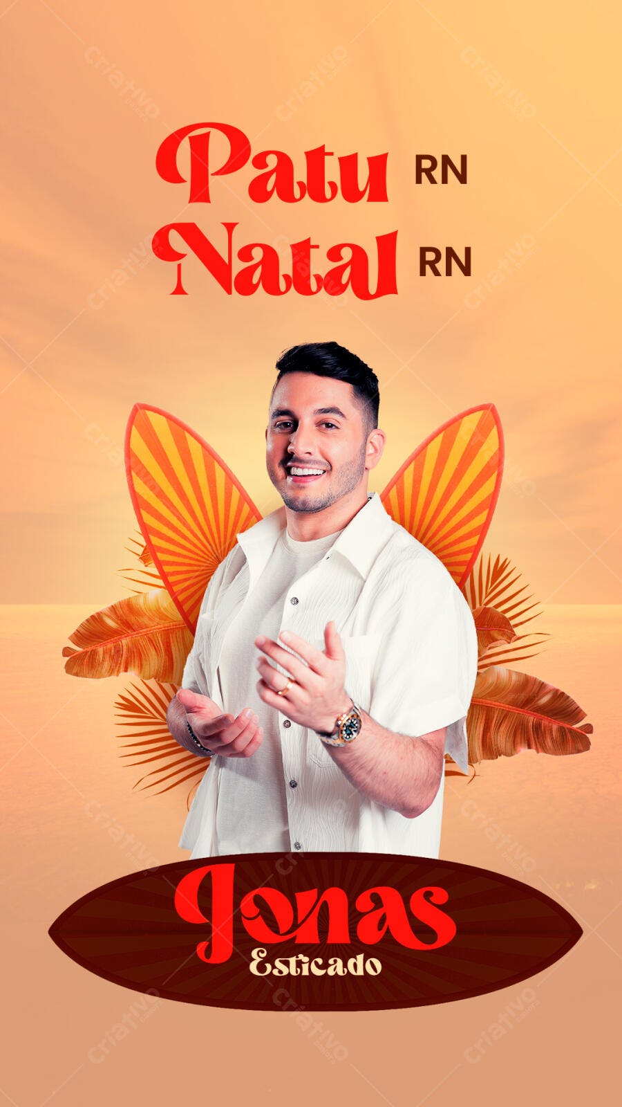 Template Canva Story Show Verão Tropical Editável