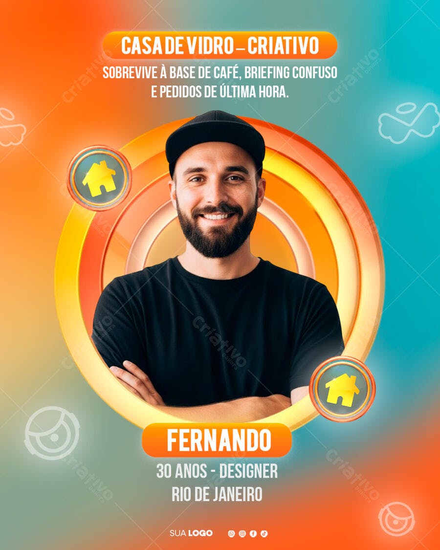 Post Instagram Designer Criativo Portfólio PSD Editável