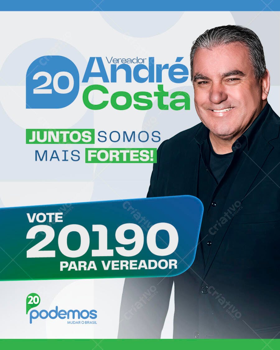 Flyer Campanha Política Vereador PSD Editável