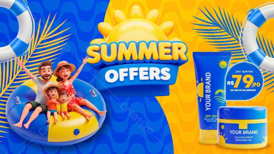Banner Verão Summer Offers Promoção PSD Editável
