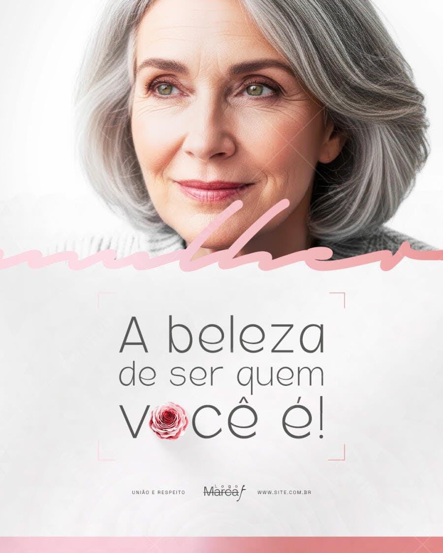 Post Instagram Dia da Mulher Estética PSD Editável