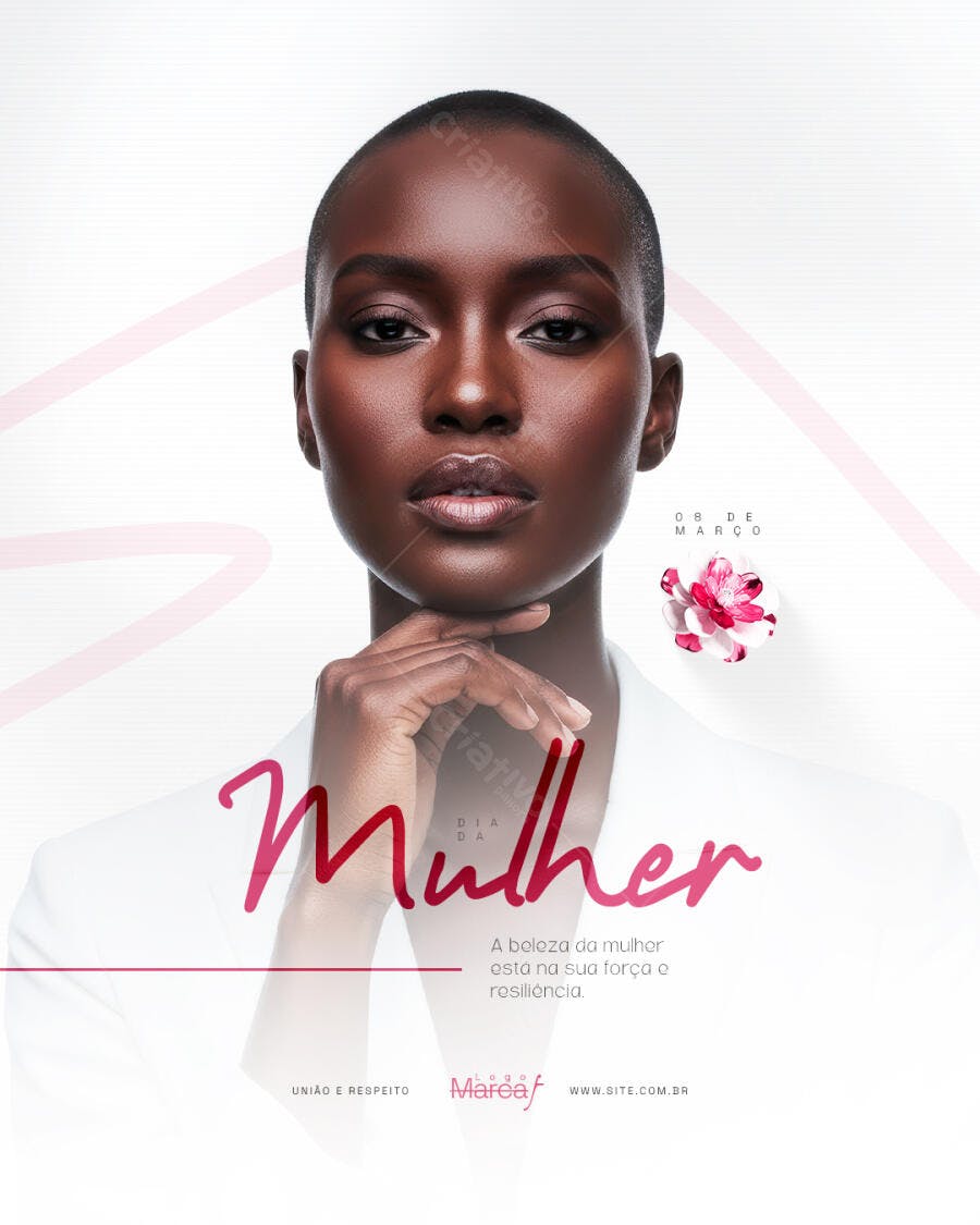 Post Instagram Dia da Mulher 8 de Março PSD Editável