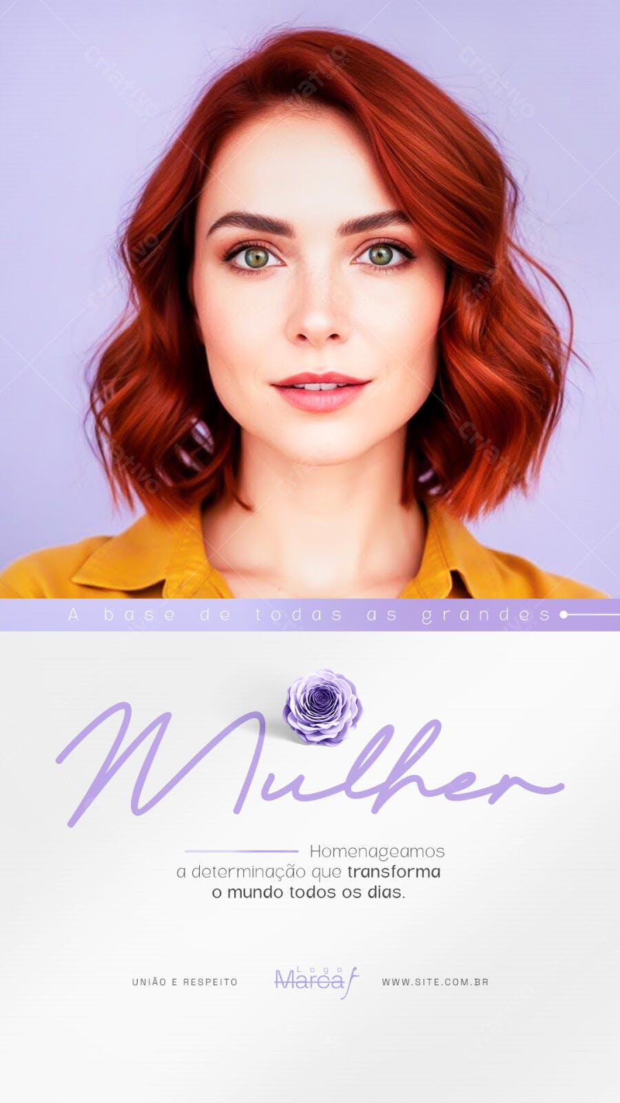 Story Instagram Dia Internacional da Mulher 8 de Março PSD Editável