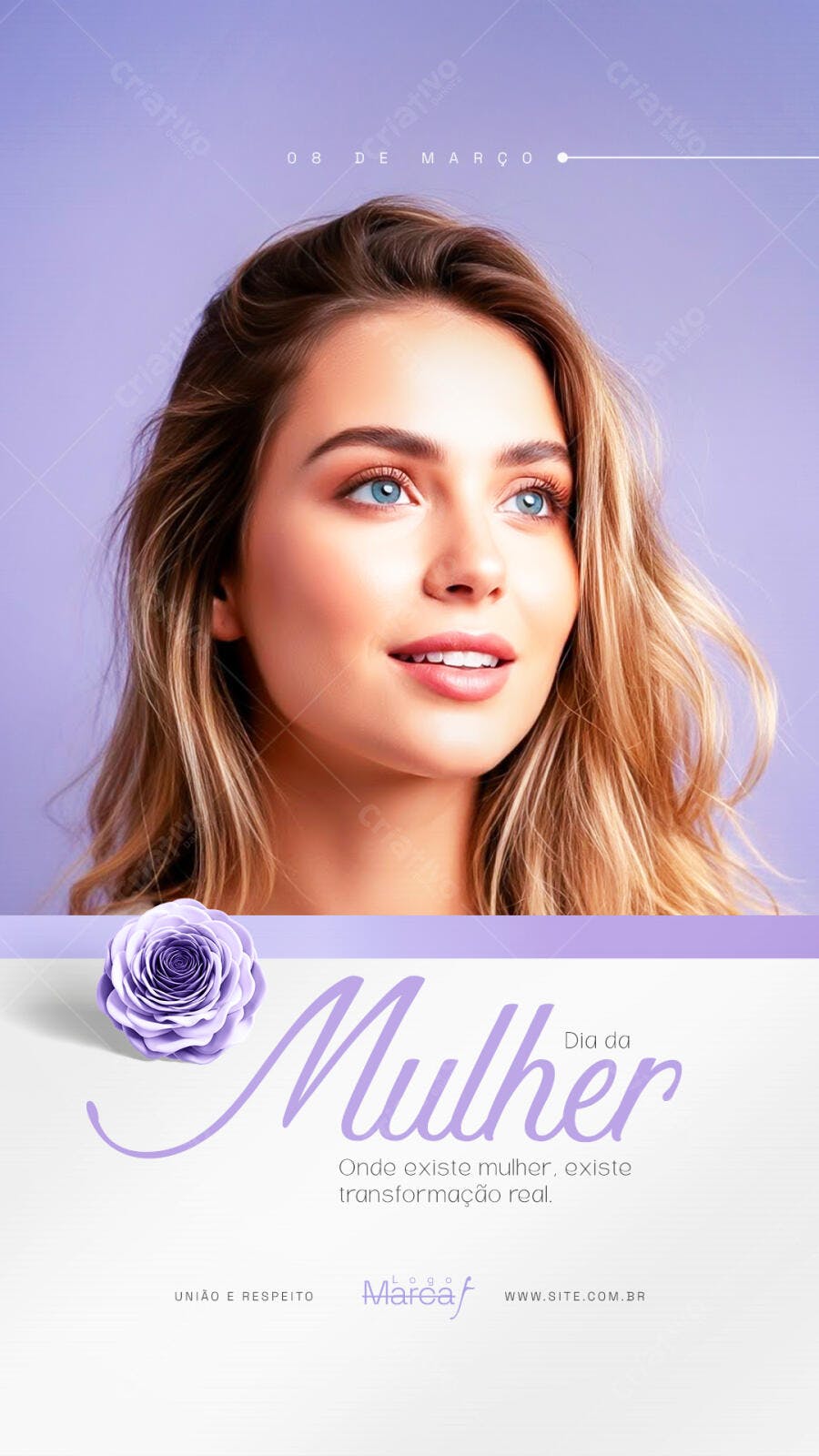 Story Instagram Dia da Mulher 8 de Março PSD Editável