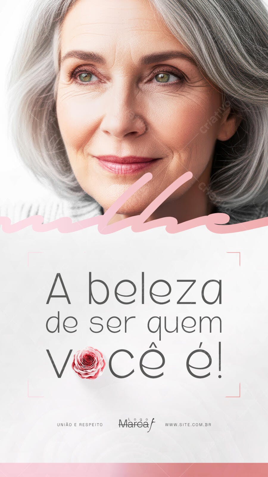 Story Instagram Dia da Mulher Beleza Feminina PSD Editável