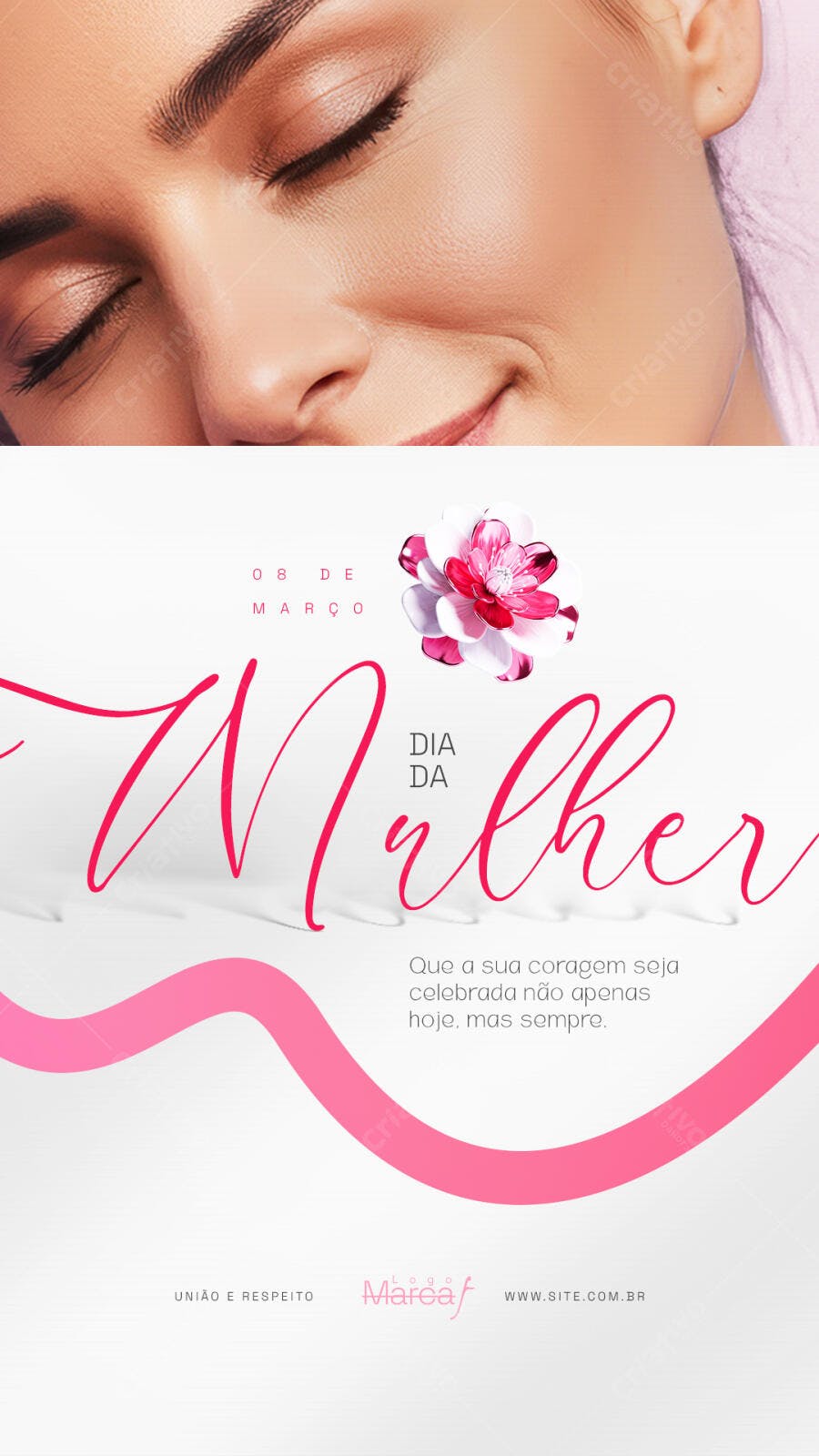 Post Instagram Dia Internacional da Mulher 8 de Março PSD Editável