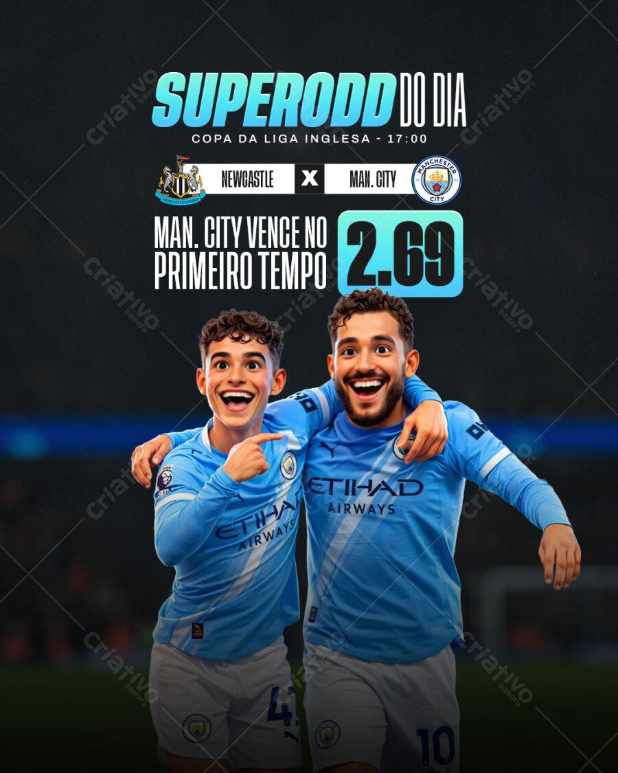 Post Instagram Superodd Futebol Apostas PSD Editável