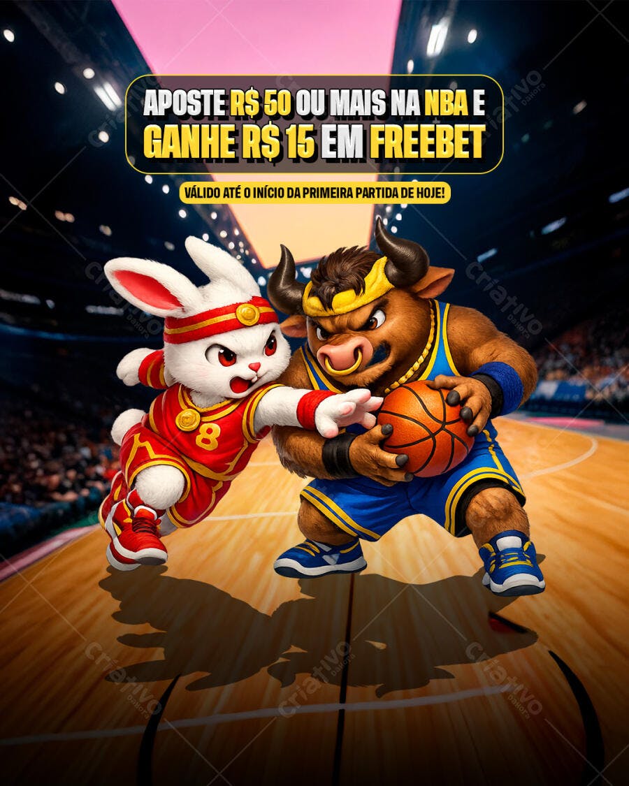Post Instagram Apostas Esportivas NBA PSD Editável