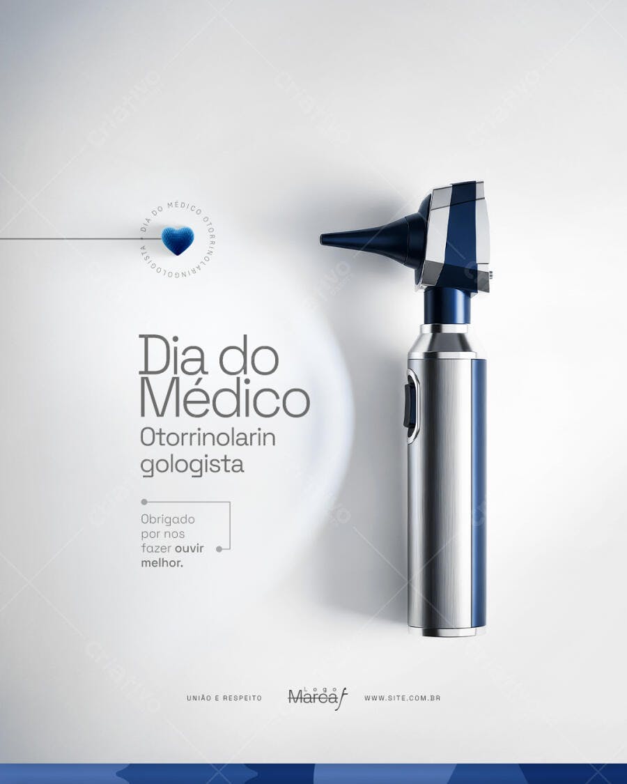 Post Dia do Médico Otorrinolaringologista PSD Editável