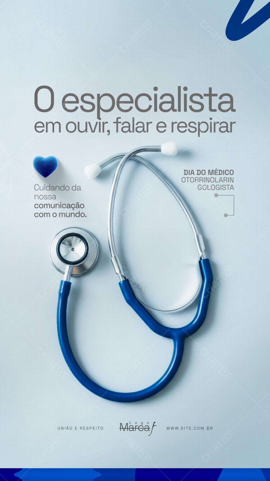 Post Instagram Dia do Médico Otorrinolaringologista PSD Editável