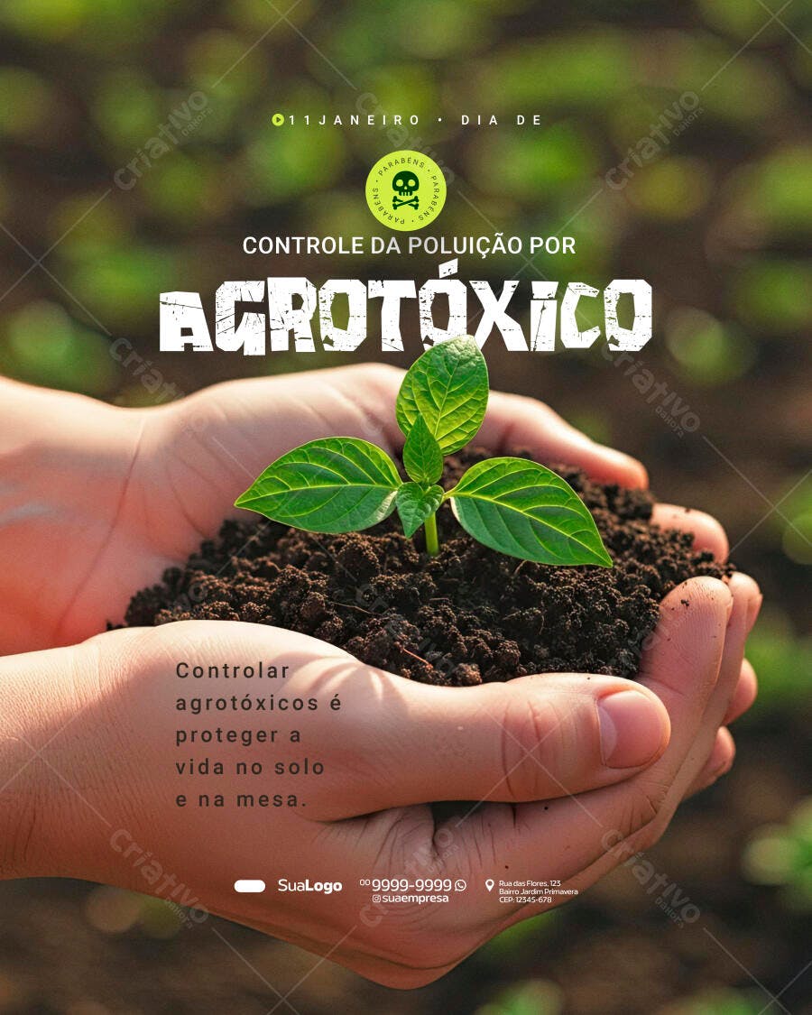 Post Instagram Dia Mundial do Agrotóxico Zero PSD Editável