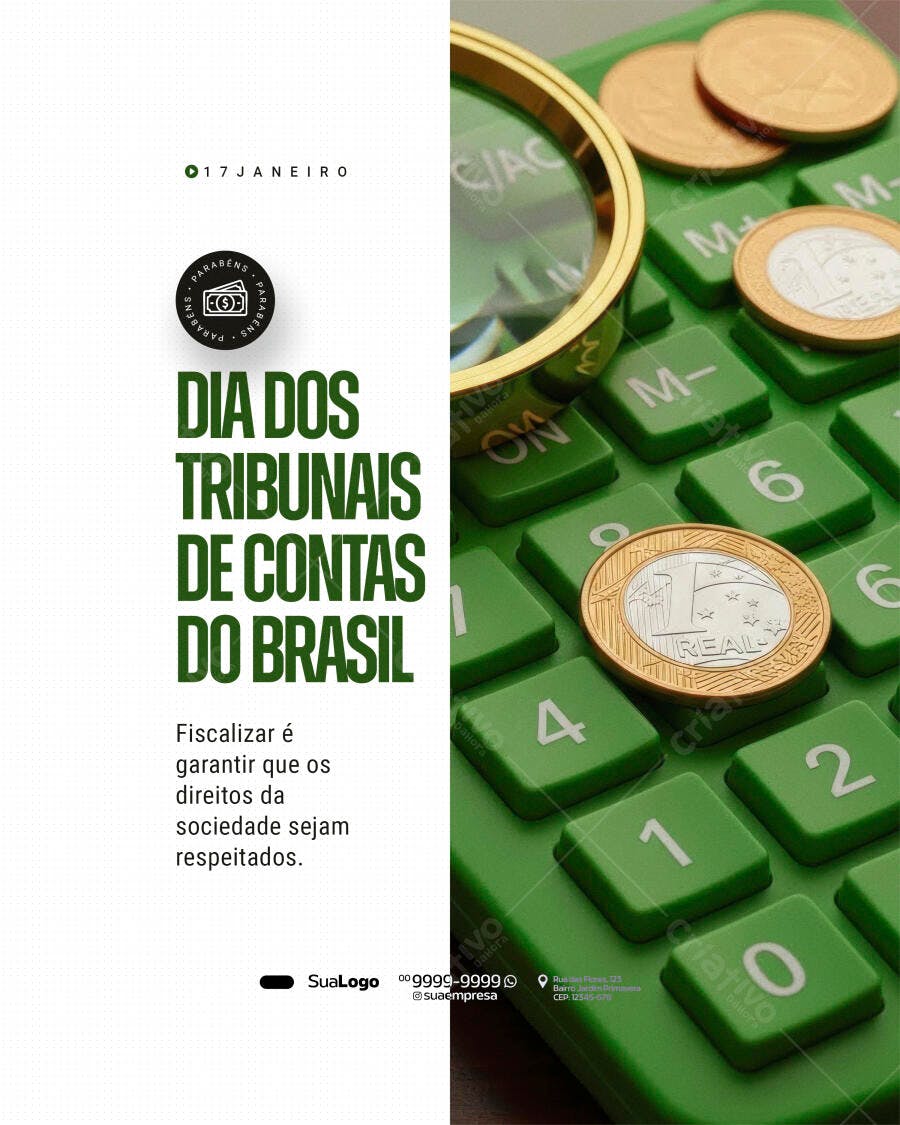 Post Instagram Dia dos Tribunais de Contas PSD Editável
