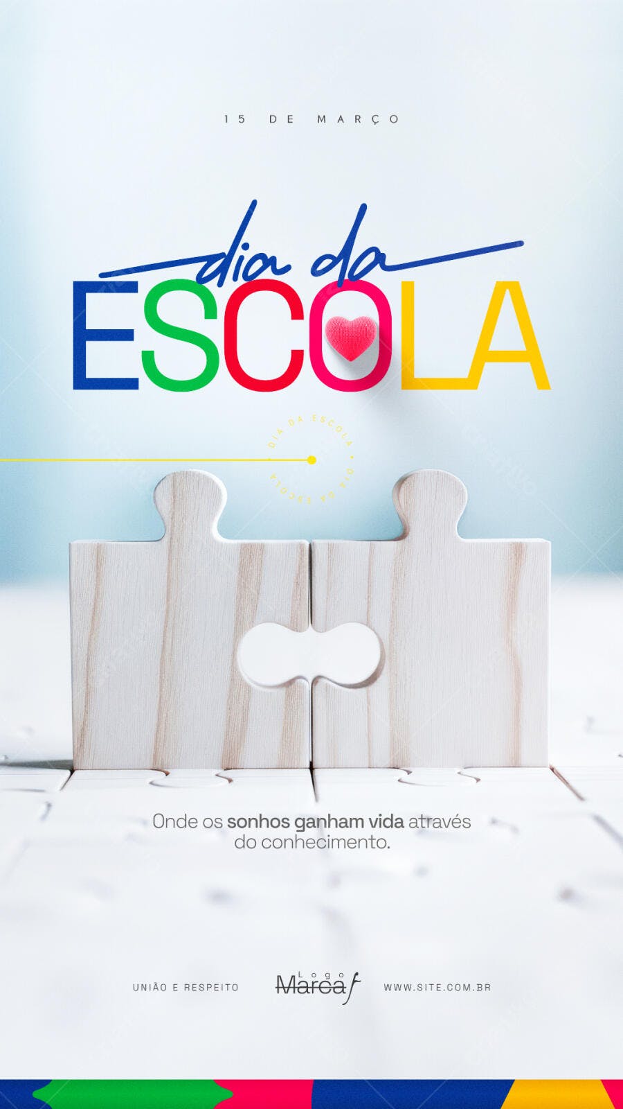 Story Dia da Escola 15 de Março Educação PSD Editável