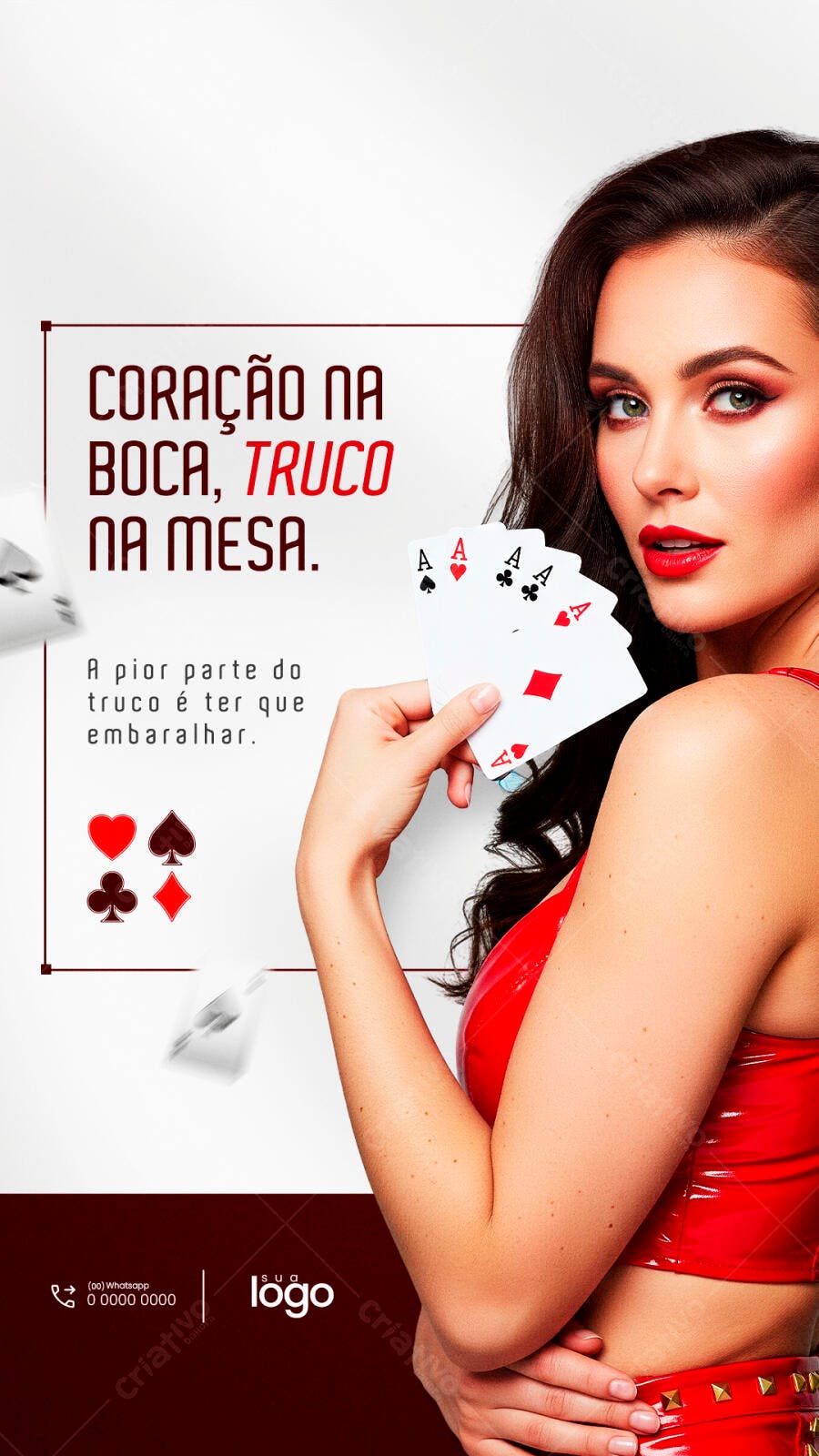 Story Instagram Baralho Poker Cassino PSD Editável