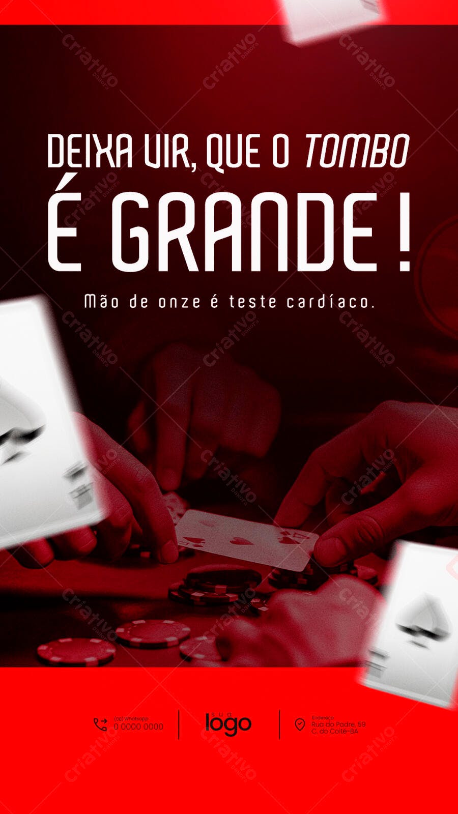 Story Instagram Cassino Poker Jogos PSD Editável