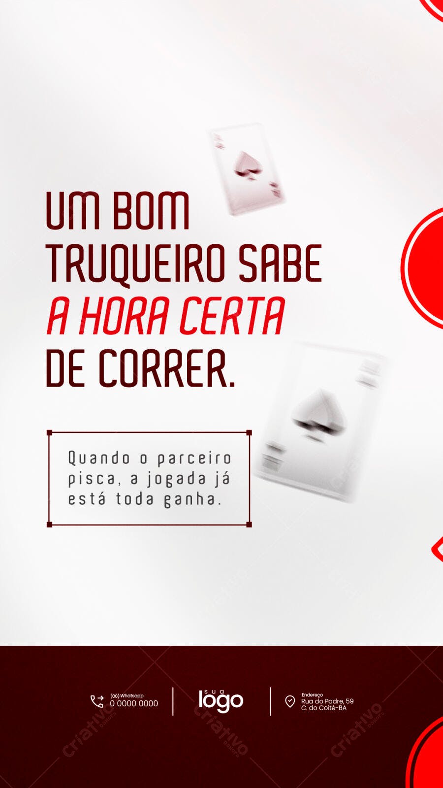 Story Instagram Truco Baralho Jogos PSD Editável