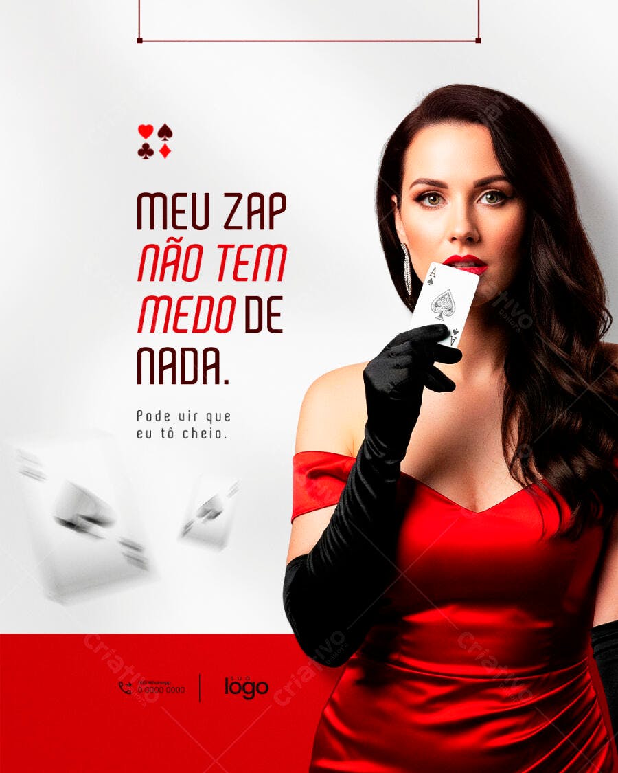 Post Instagram Cassino Poker Jogos PSD Editável