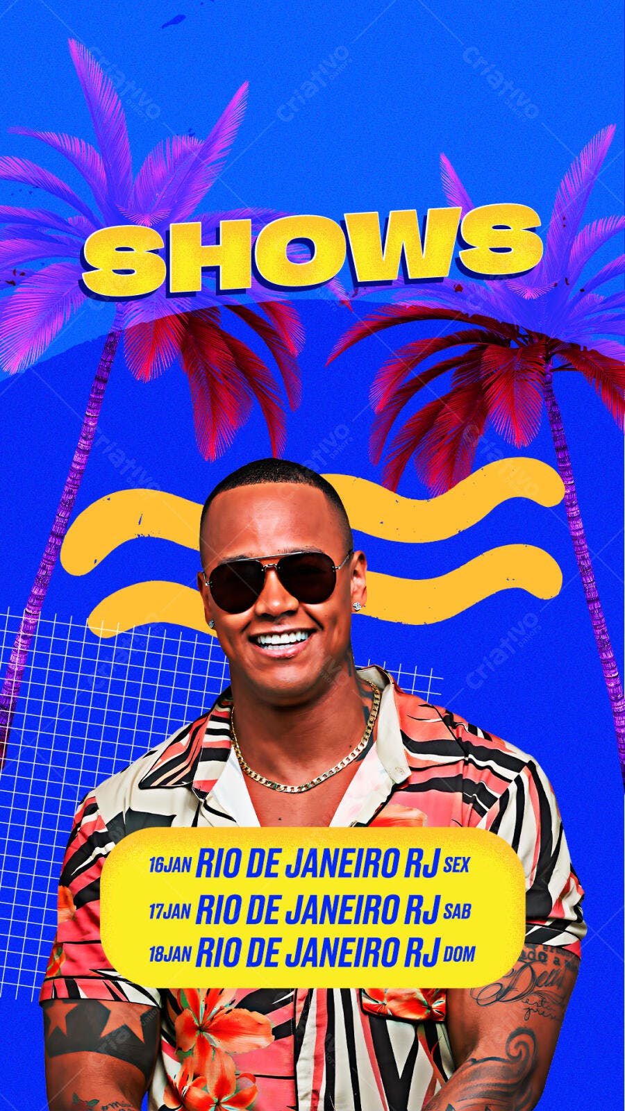 Story Instagram Shows Verão Rio de Janeiro PSD Editável