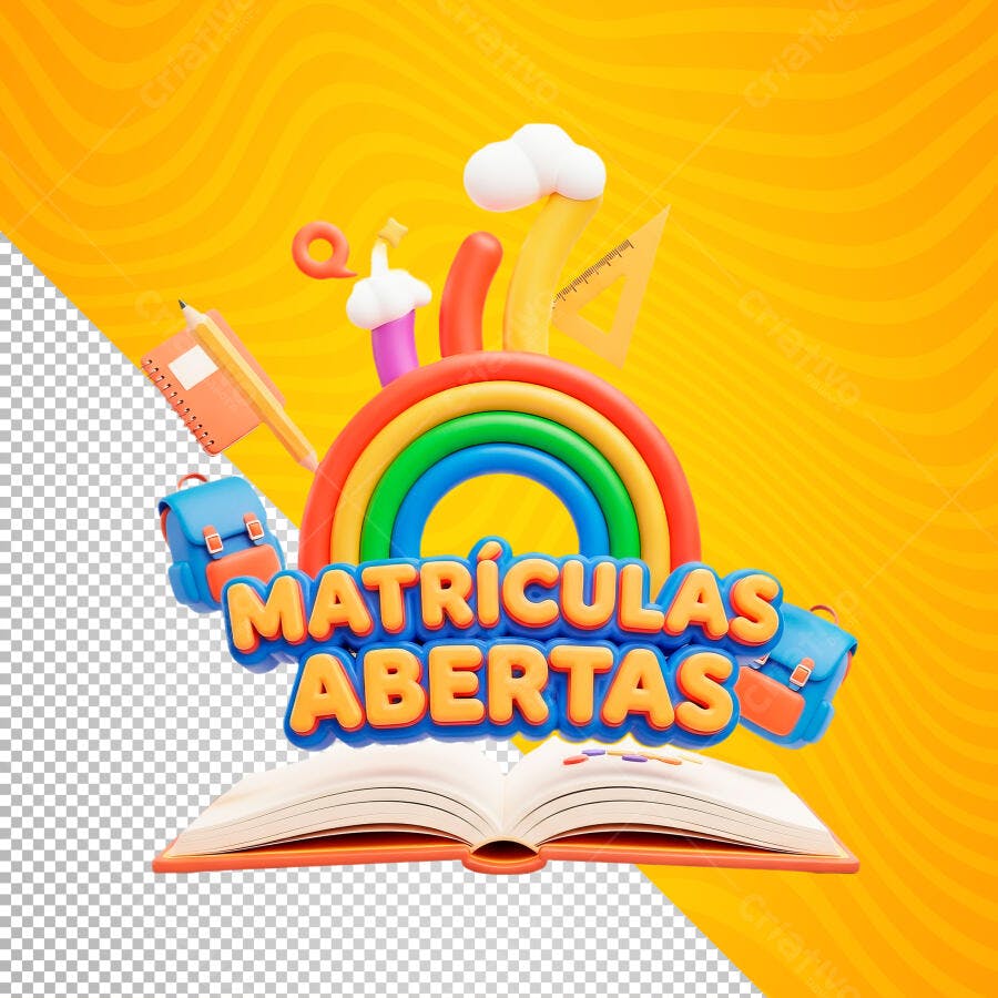 Matrículas Abertas Escola Infantil PSD Editável